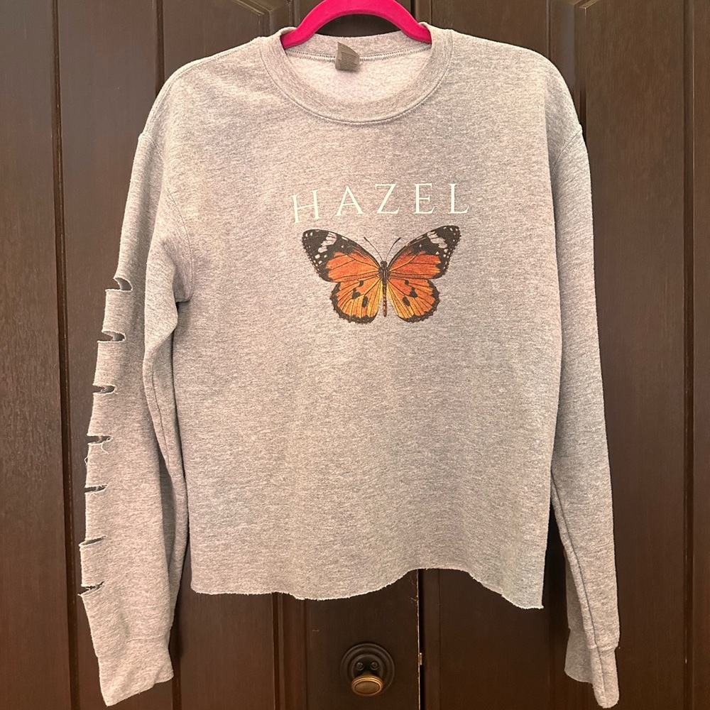 HAZEL BUTTERFLY CREW NECK